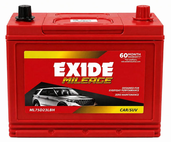 Exide Mileage ML75D23LBH